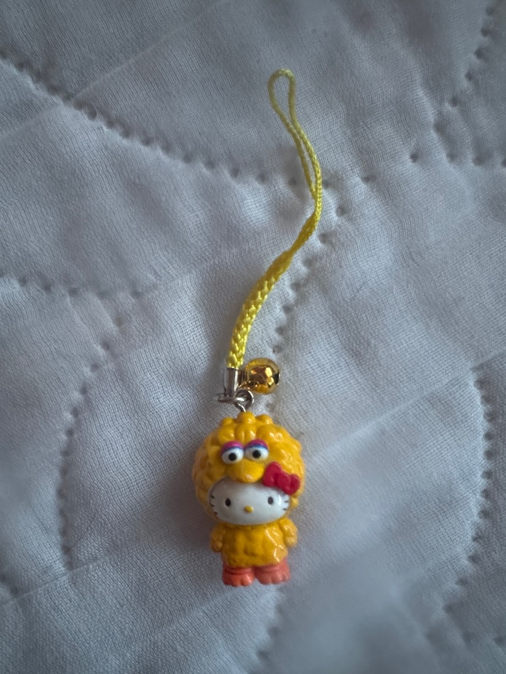 Hello Kitty x Big Bird Yellow Strap Charm